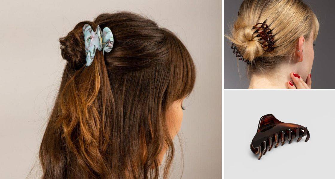 Hair claw clips for fine hair, by TEGEN