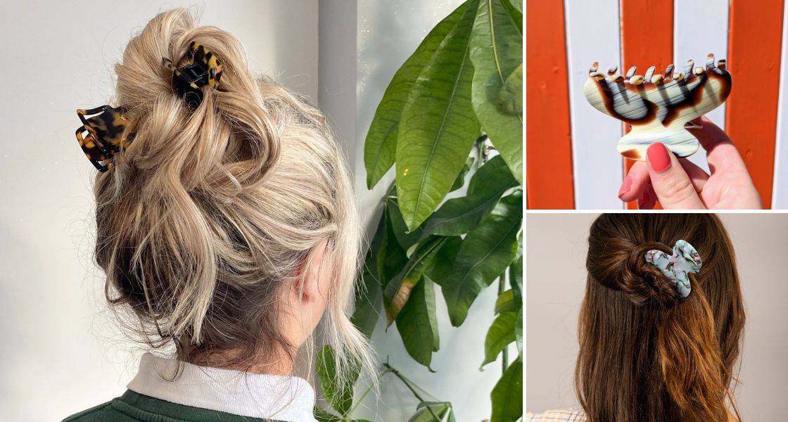 Claw clip hairstyles for hot weather, by TEGEN