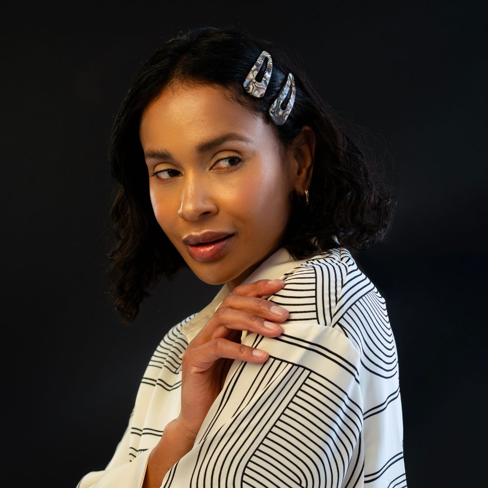 2x 7cm Snap Clips Handmade French Hair Accessories at Tegen Accessories | Onyx