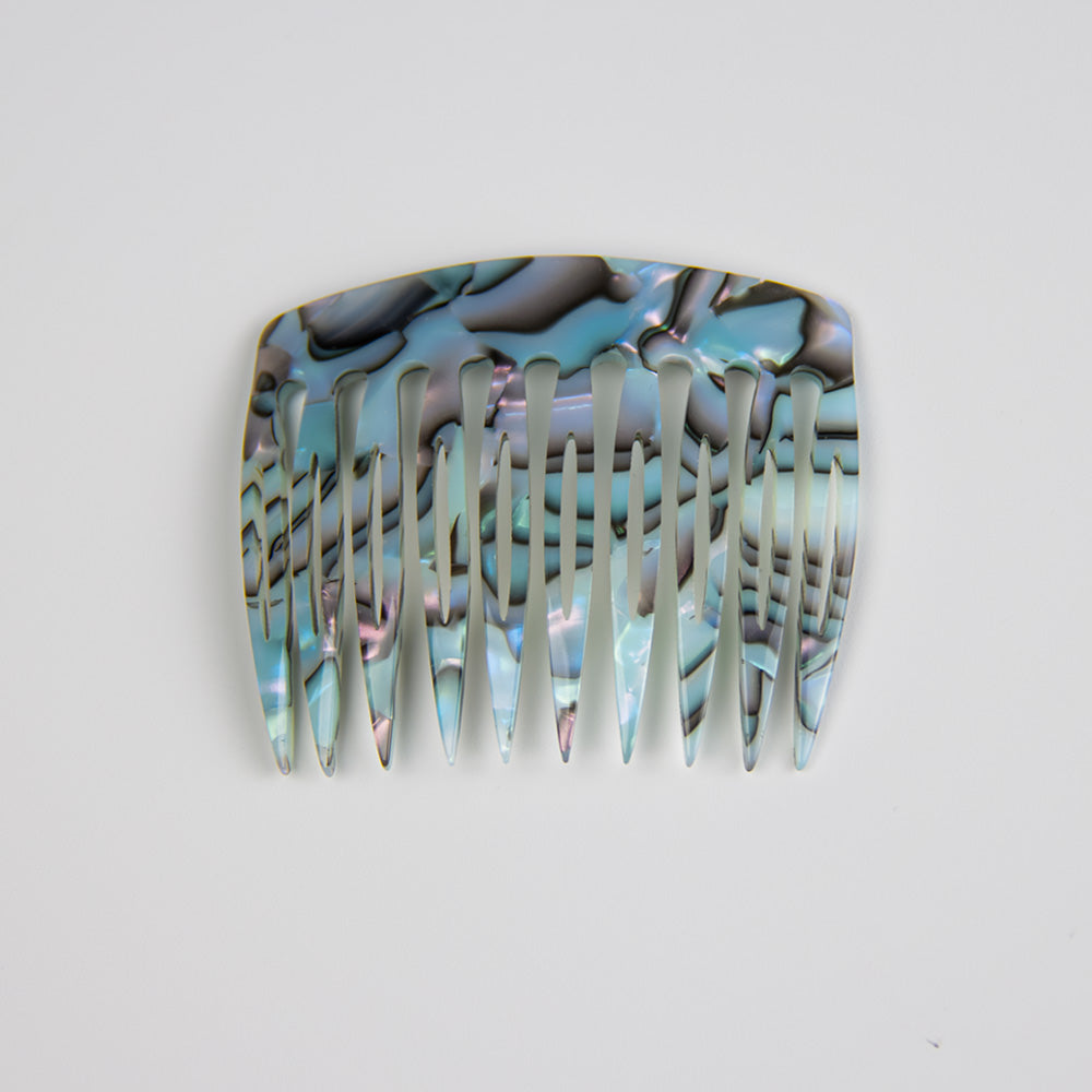 6cm Side Comb in 6cm Opal Handmade French Hair Accessories at Tegen Accessories