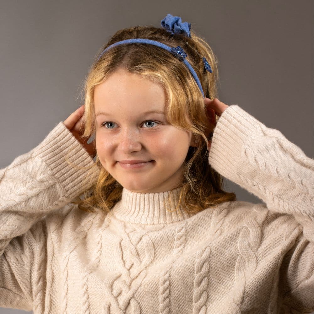 medium blue hair accessory set