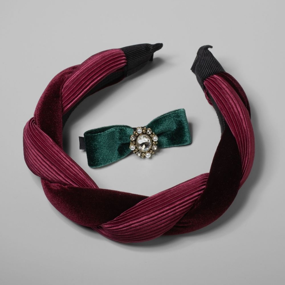 The Velvet Edition Gift Set Burgundy Green Tegen Accessories