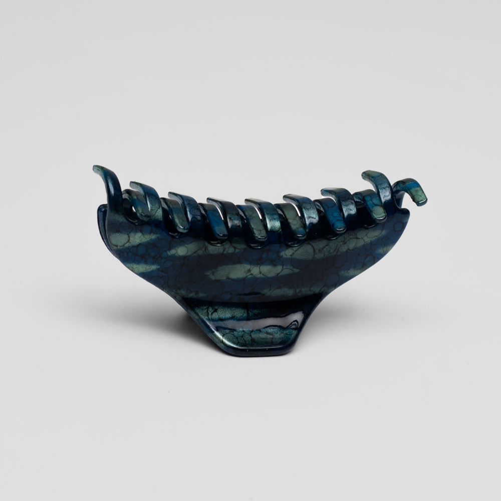 Small Aqua Handpainted Hair Claw at Tegen Accessories