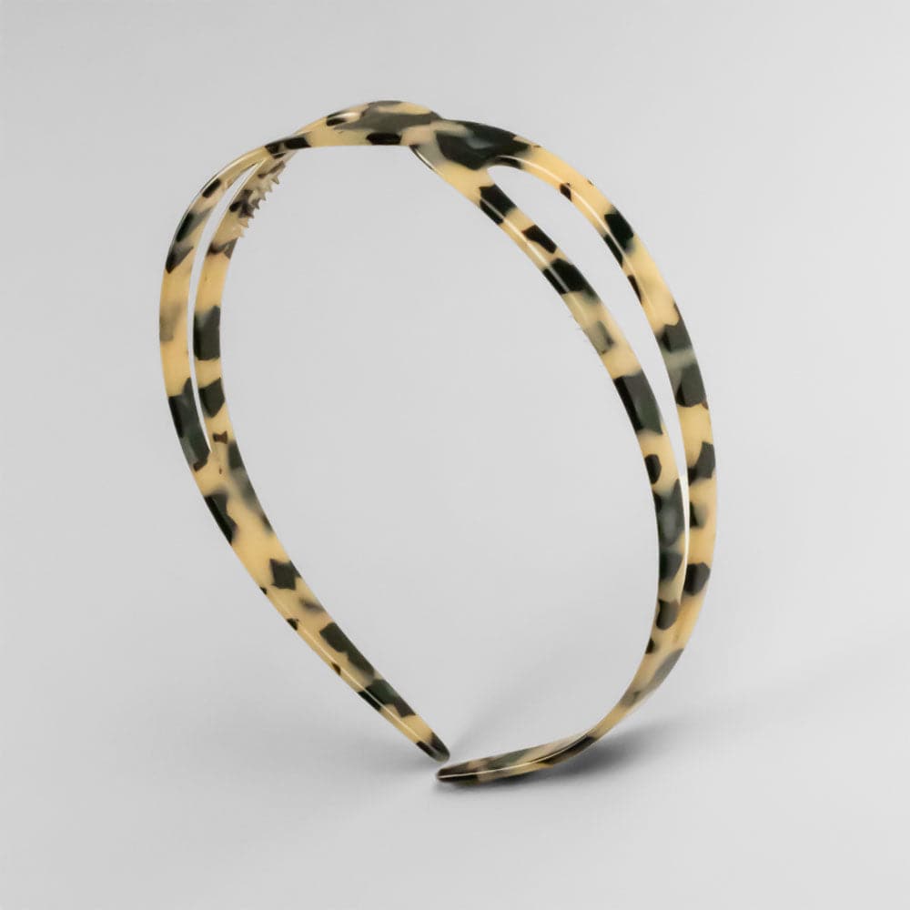 Clove Knot Headband in 2.5cm White Tokio Handmade French Hair Accessories at Tegen Accessories