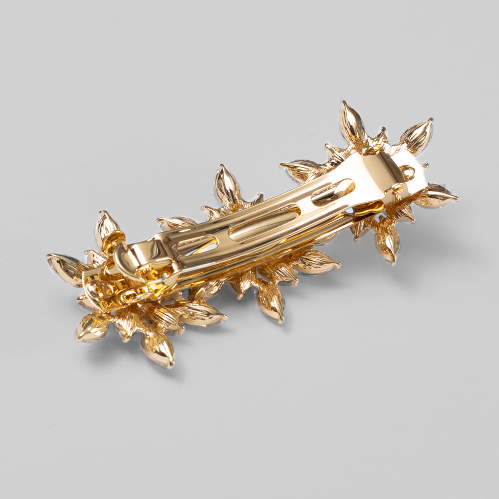 Swarovski Crystal Floral Burst Barrette Swarovski Crystal at Tegen Accessories