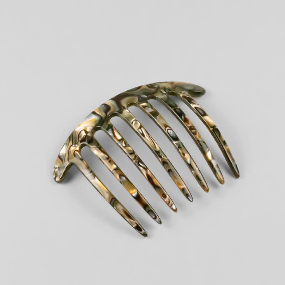 Curved French Pleat Comb in 11cm Onyx Handmade French Hair Accessories at Tegen Accessories