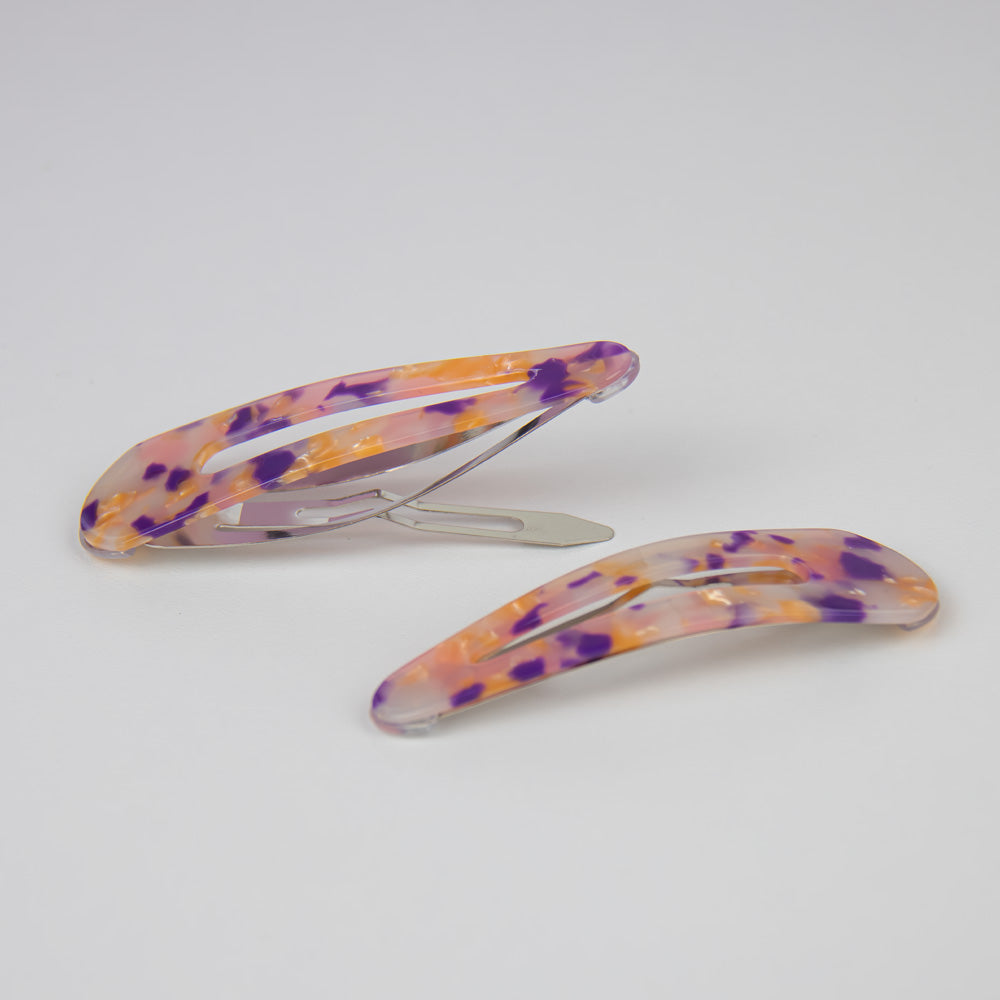 Limited Edition 2x 7cm Snap Clips Handmade French Hair Accessories at Tegen Accessories