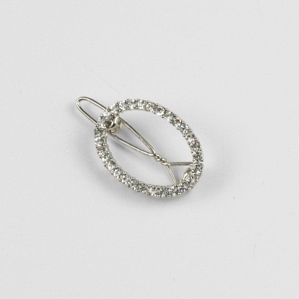 Mini Crystal Oval Hair Clip Crystal in Clear Crystal at Tegen Accessories