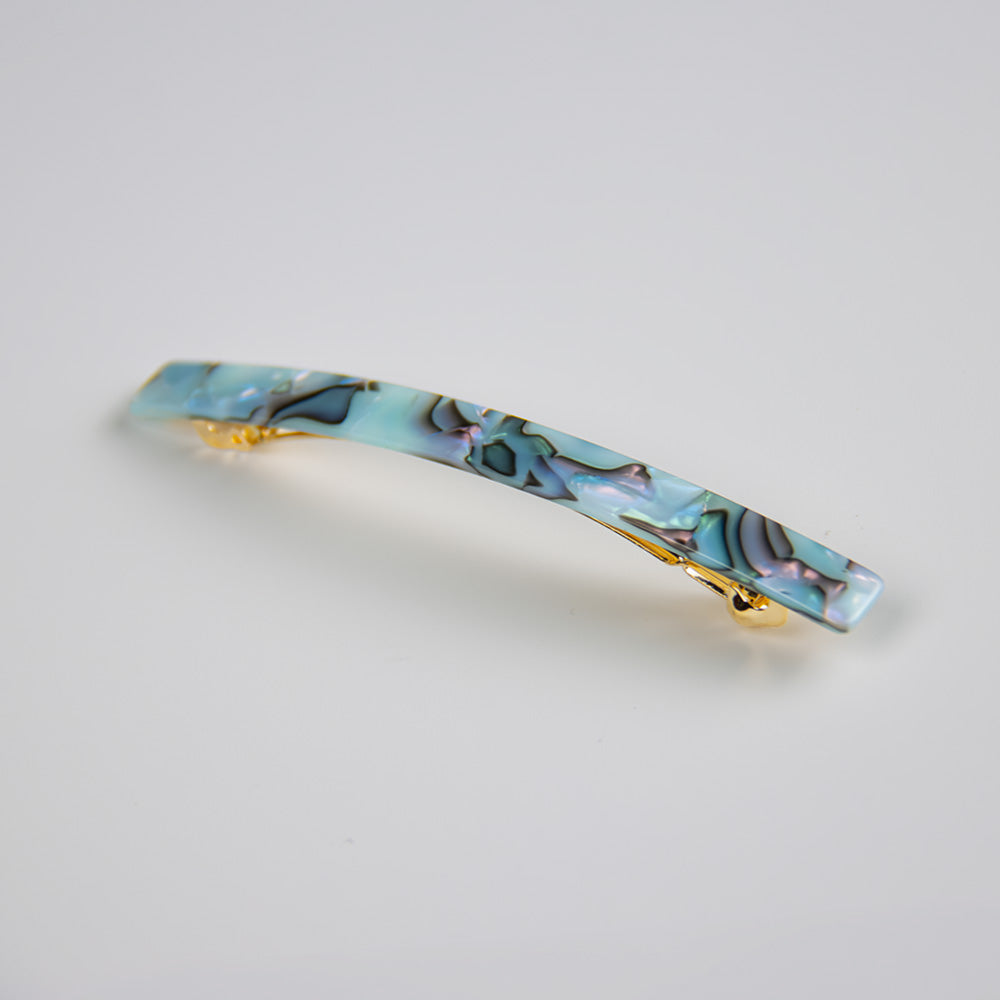 Narrow Bar Barrette Clip in 11cm Opal Handmade French Hair Accessories at Tegen Accessories