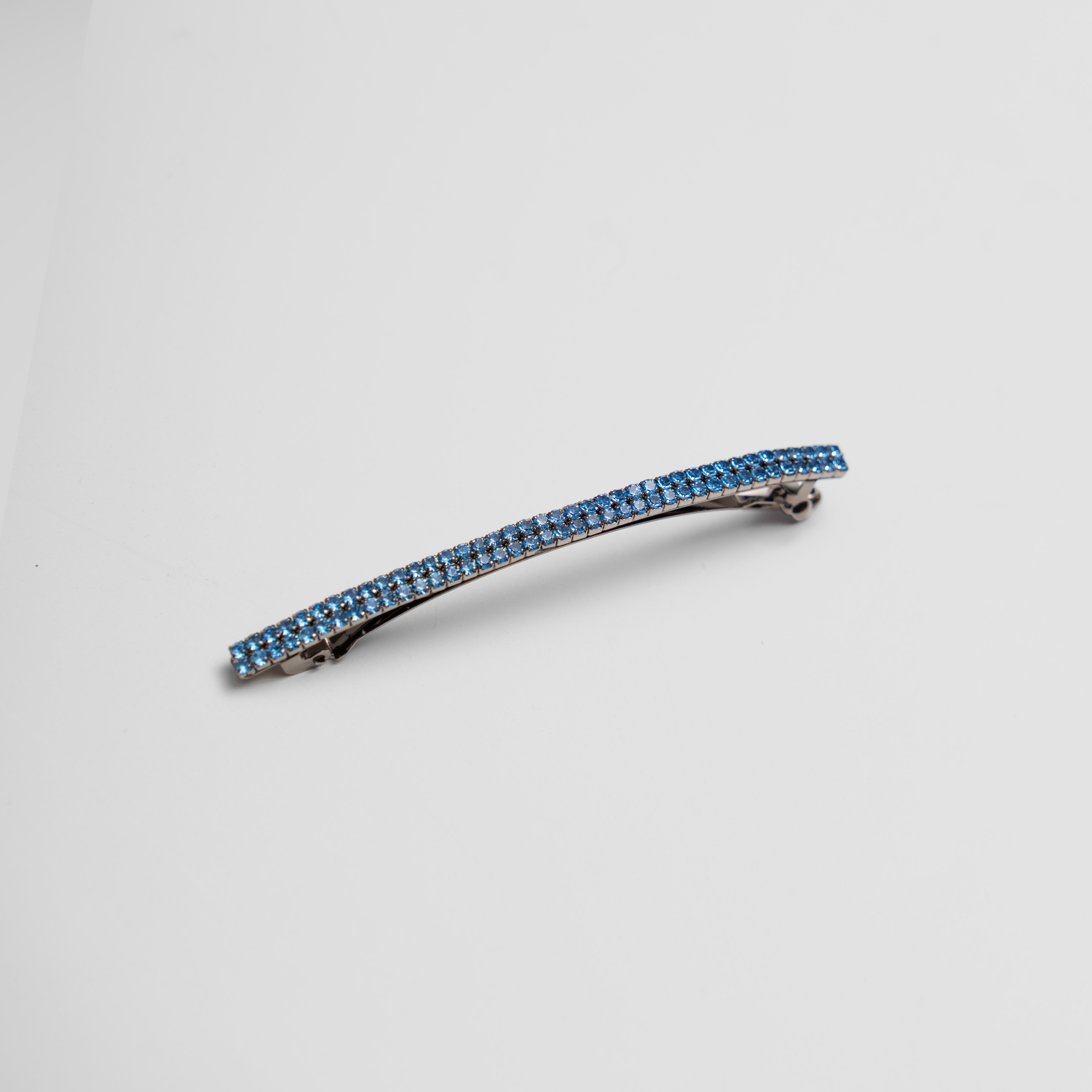 Narrow Crystal Barrette Clip Crystal in 8cm at Tegen Accessories