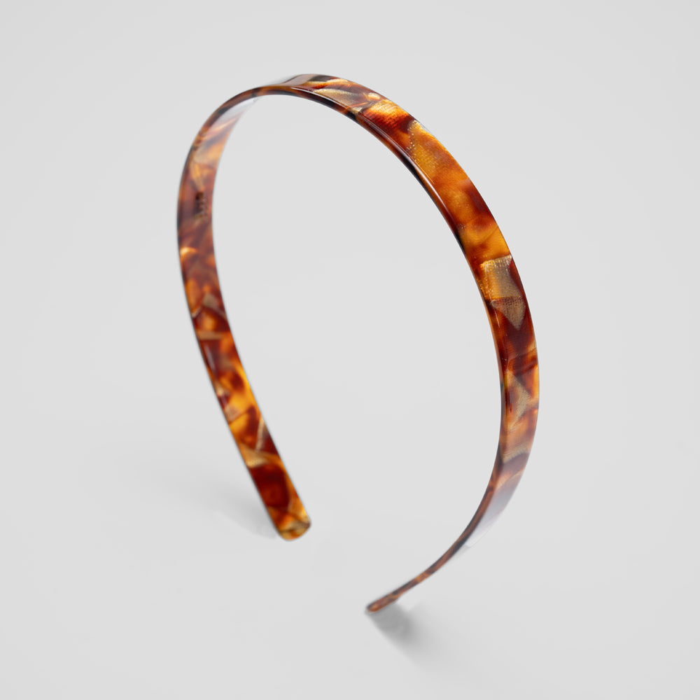 Narrow Headband 1cm Amber Handmade French Hair Accessories at Tegen Accessories