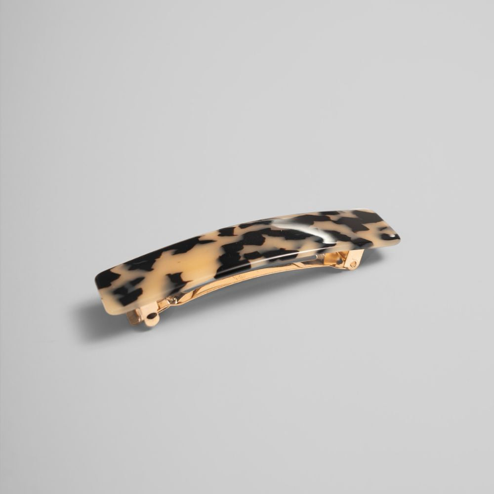 Small Barrette Clip in 9cm White Tokio Handmade French Hair Accessories at Tegen Accessories