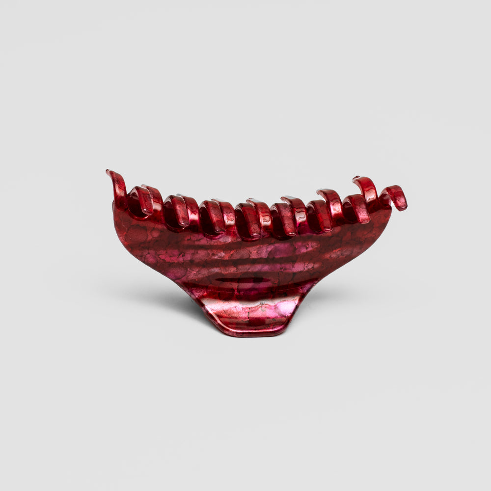 Small Fuchsia Handpainted Hair Claw at Tegen Accessories