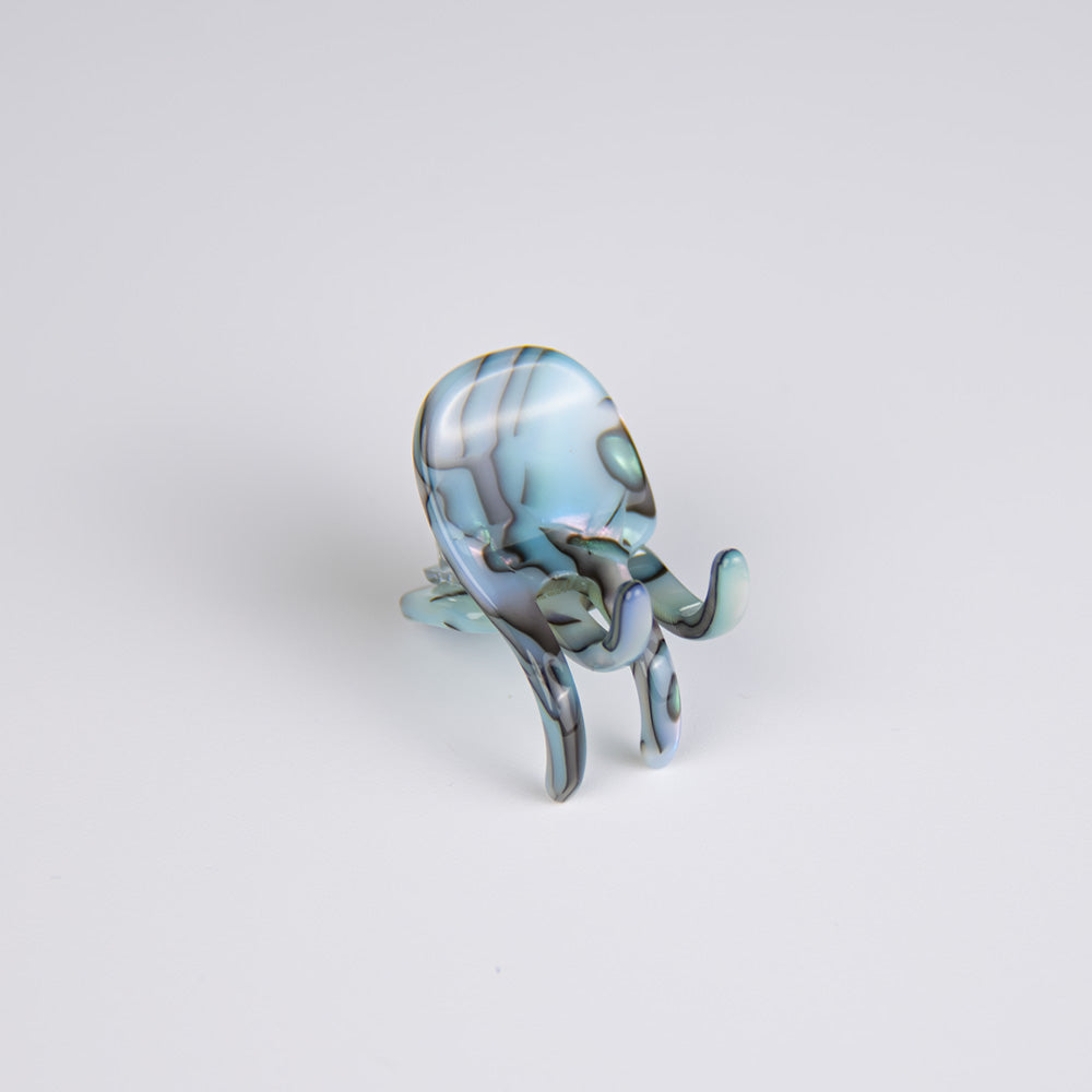 Tiny Hair Claw Clip in 2cm Opal Handmade French Hair Accessories at Tegen Accessories