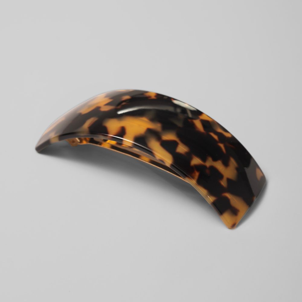 Wide Arched Barrette Clip in 11cm Dark Tokio Handmade French Hair Accessories at Tegen Accessories