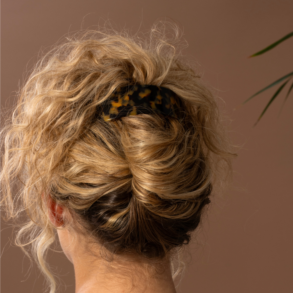 Wide Arched Barrette Clip Handmade French Hair Accessories at Tegen Accessories