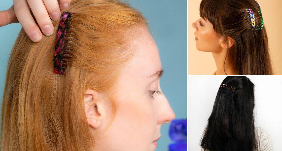 Side combs for everyday hair styling, by TEGEN
