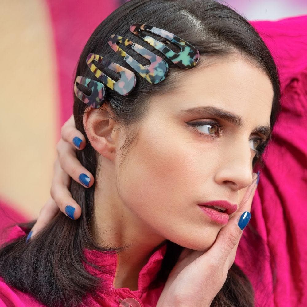 2x 7cm Snap Clips Handmade French Hair Accessories at Tegen Accessories |Confetti Tokio