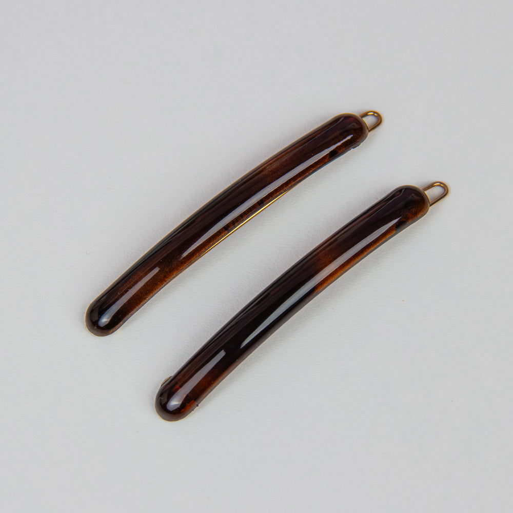 2x Tortoiseshell French Hair Clips