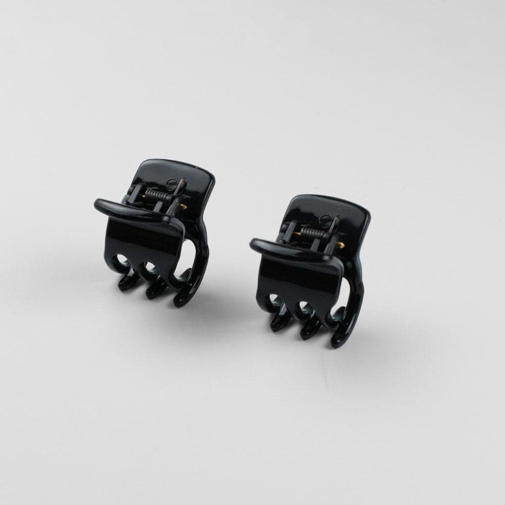 2x Mini Hair Claw Clips in Black French Hair Accessories at Tegen Accessories
