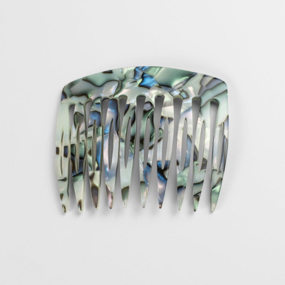 6cm Side Comb in 6cm Opal Handmade French Hair Accessories at Tegen Accessories