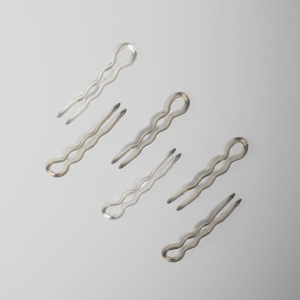 6x Small Chignon Pins in Grey French Hair Accessories at Tegen Accessories