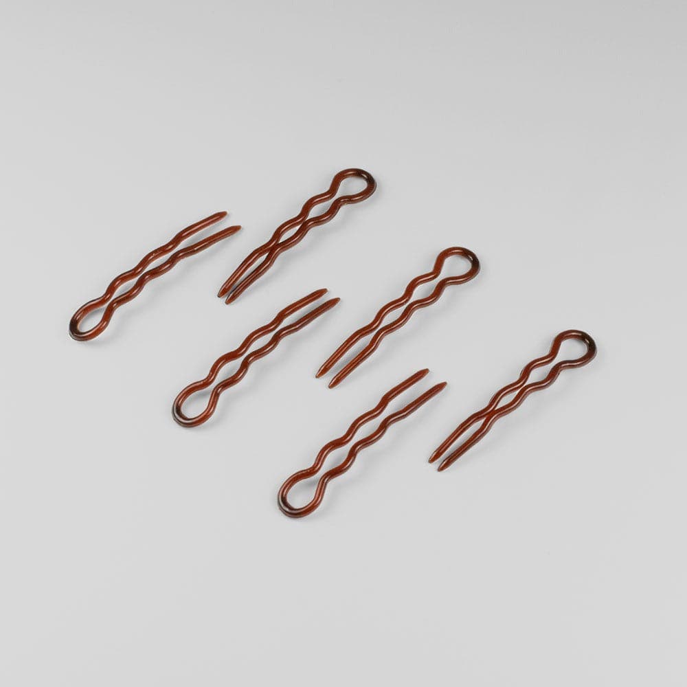 6x Small Chignon Pins in Tortoiseshell French Hair Accessories at Tegen Accessories French Hairpins