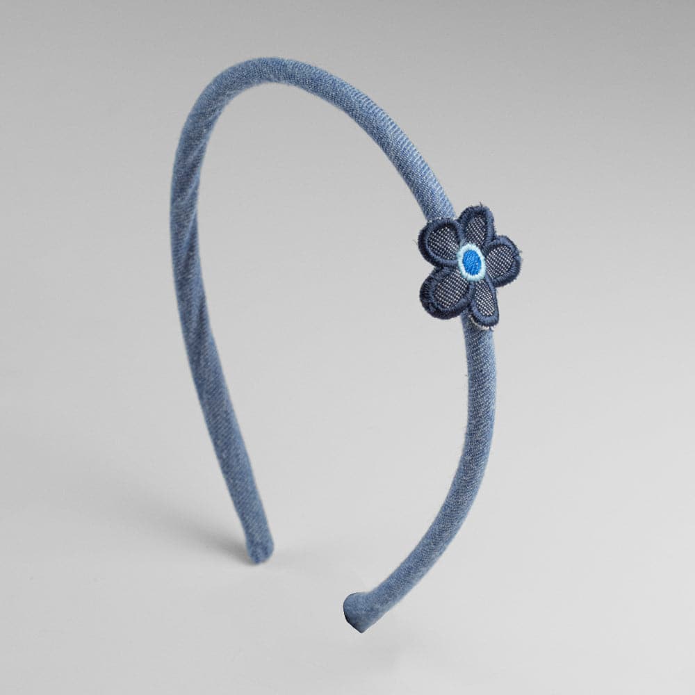 Handmade Children's Denim Flower Headband Medium Tegen Accessories