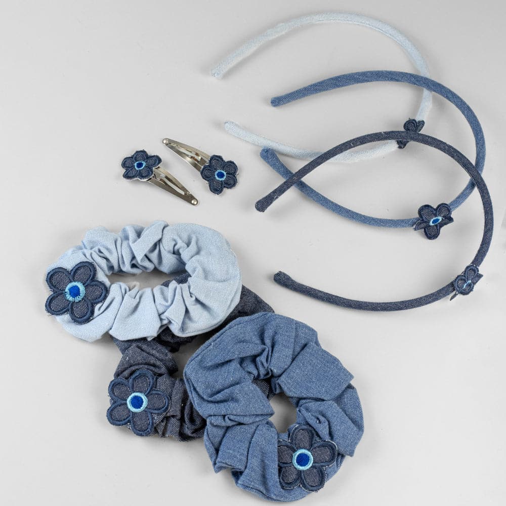 Handmade Children's Denim Flower Headband Collection Tegen Accessories