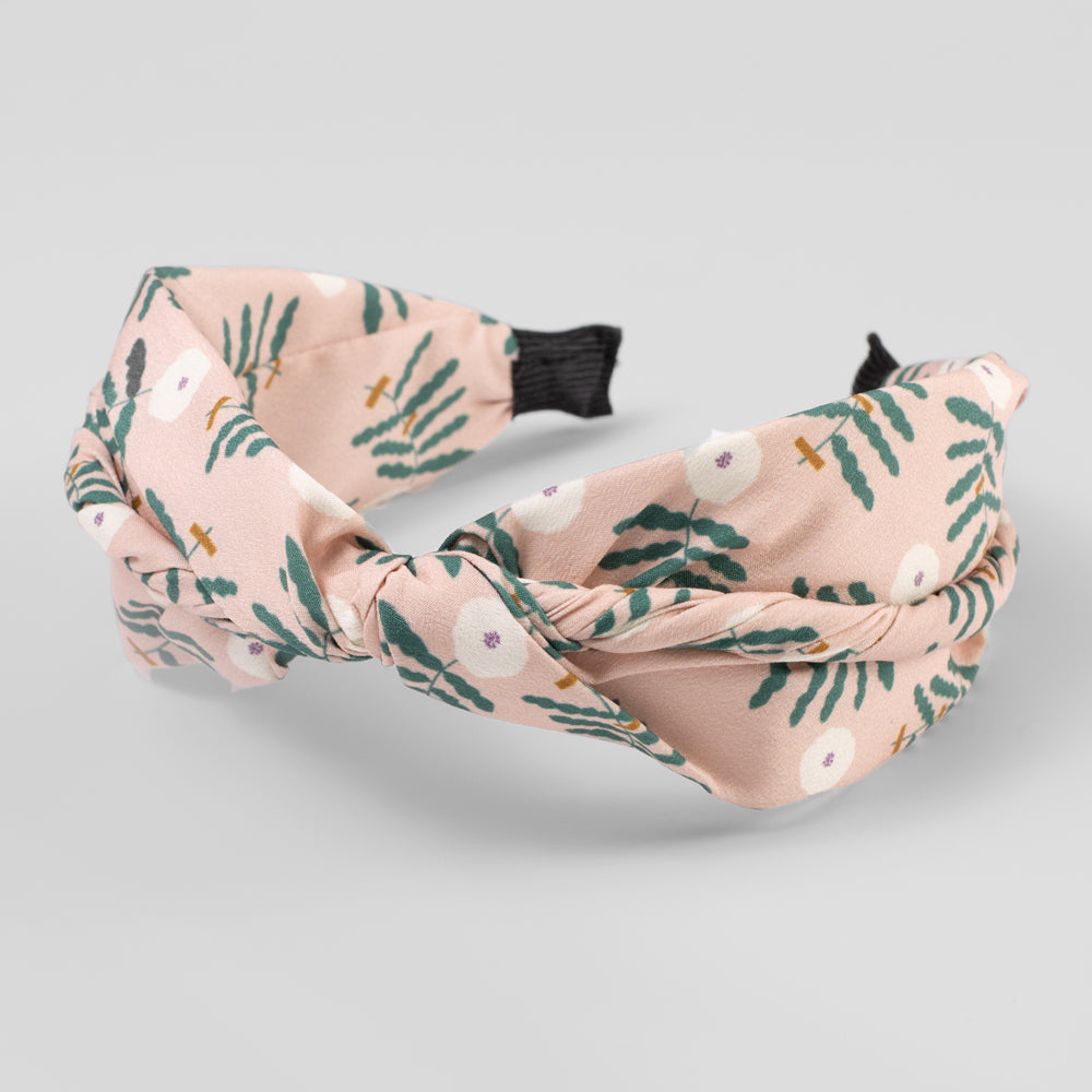 Handmade Floral Print Headband Cream Tegen Accessories