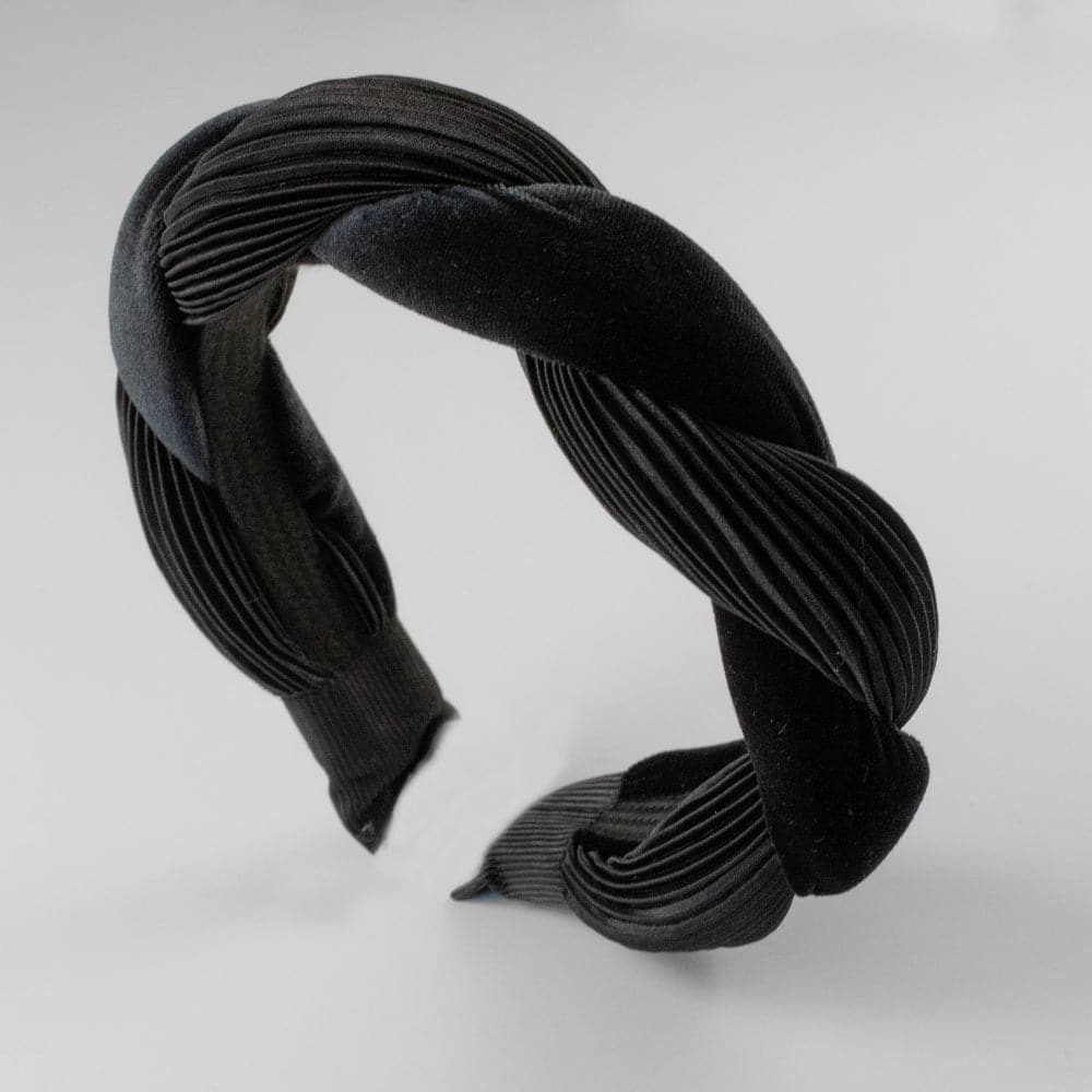 Handmade Velvet Twist Headband Black at Tegen Accessories