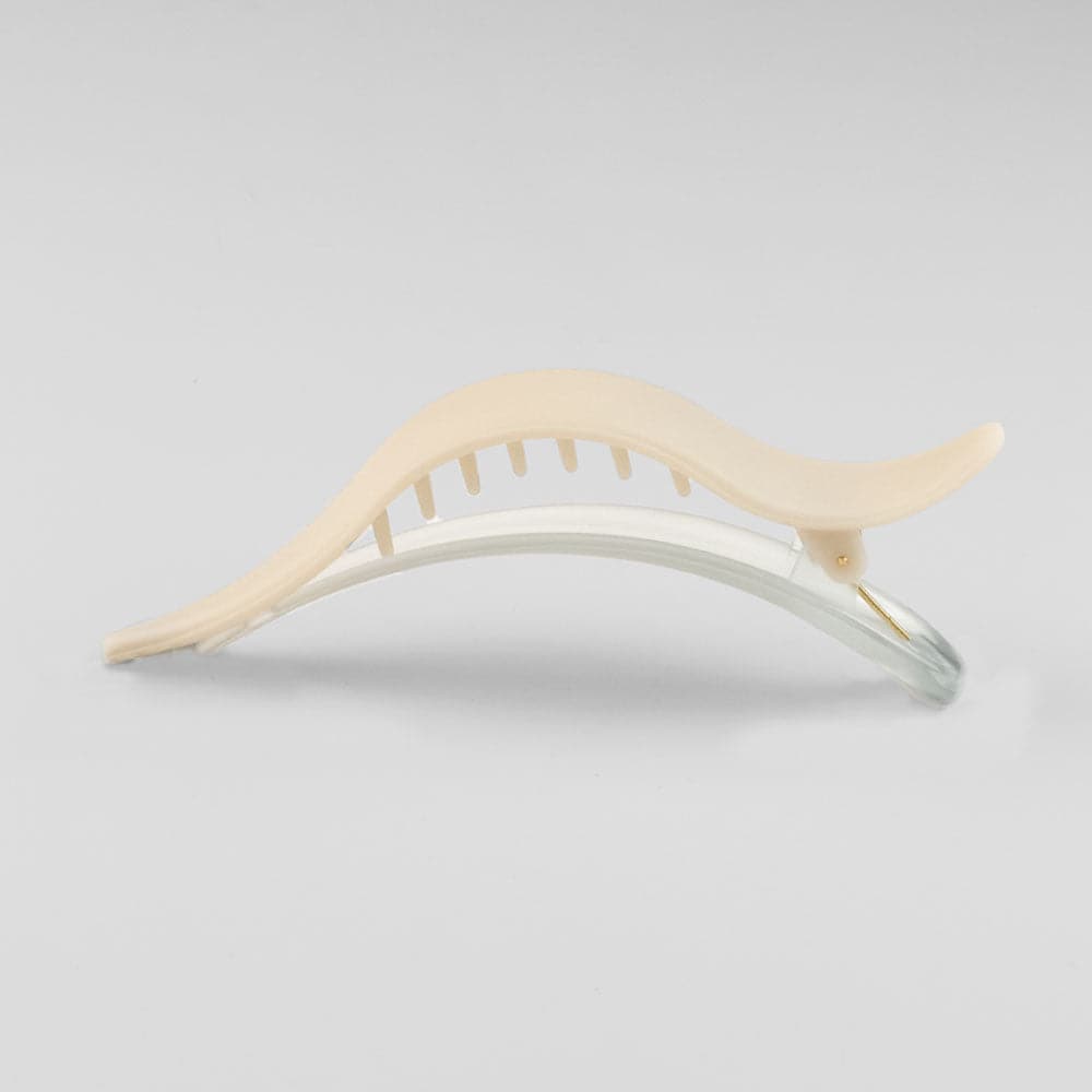 Large Matte Pelican Clip in Ivory French Hair Accessories at Tegen Accessories