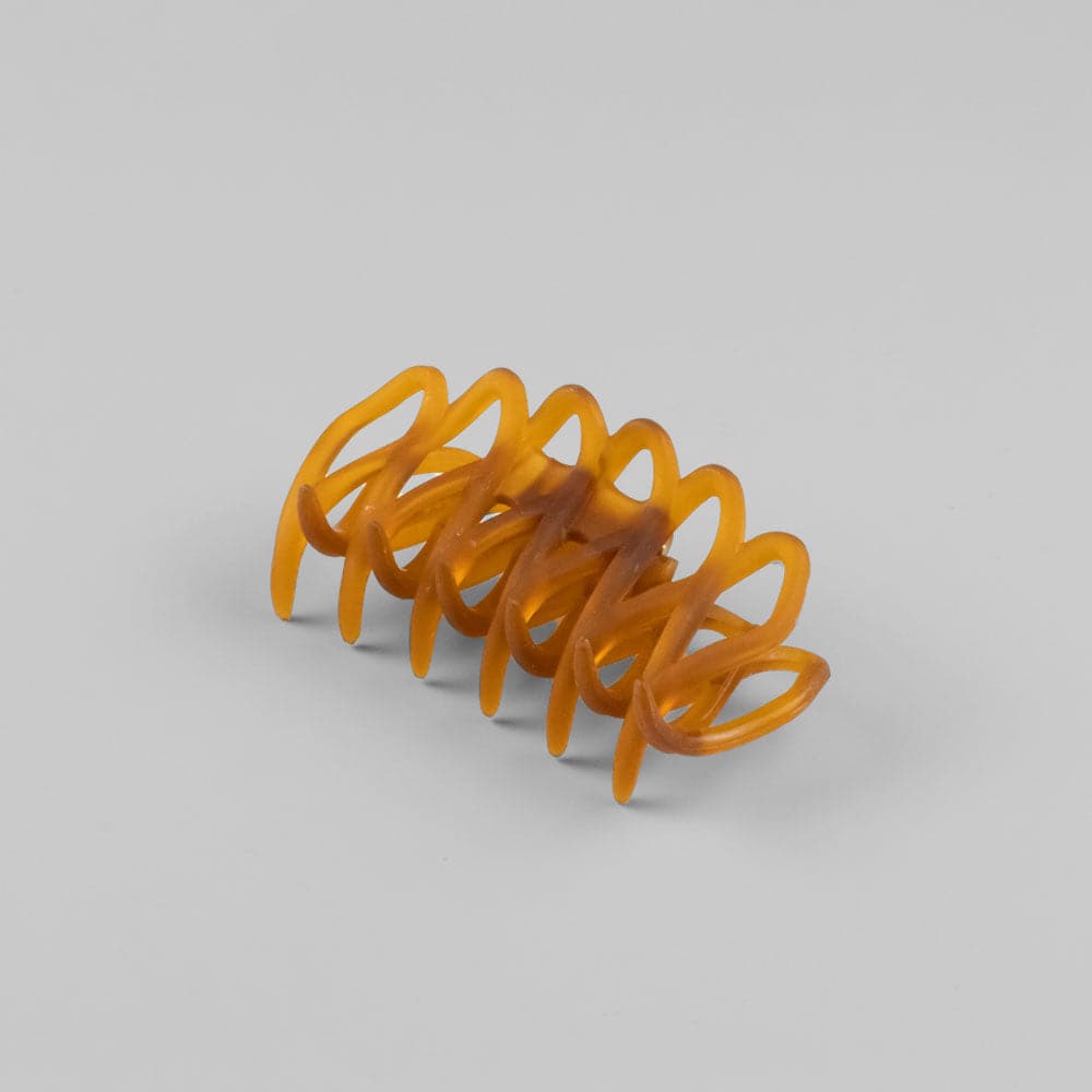 Mini Matte Lattice Hair Claw Clip in Marmalade French Hair Accessories at Tegen Accessories