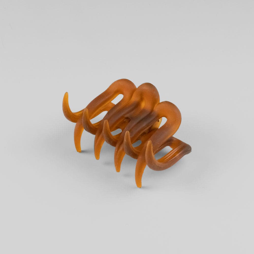 Small Matte Jurassic Hair Claw Clip in Marmalade French Hair Accessories at Tegen Accessories