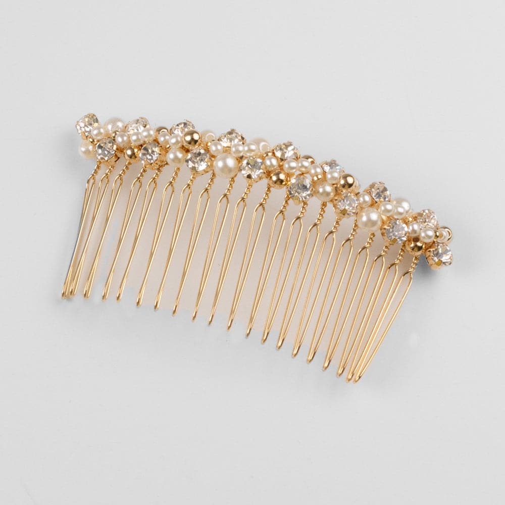 Crystal Pearl Hair Comb Crystal in Large at Tegen Accessories