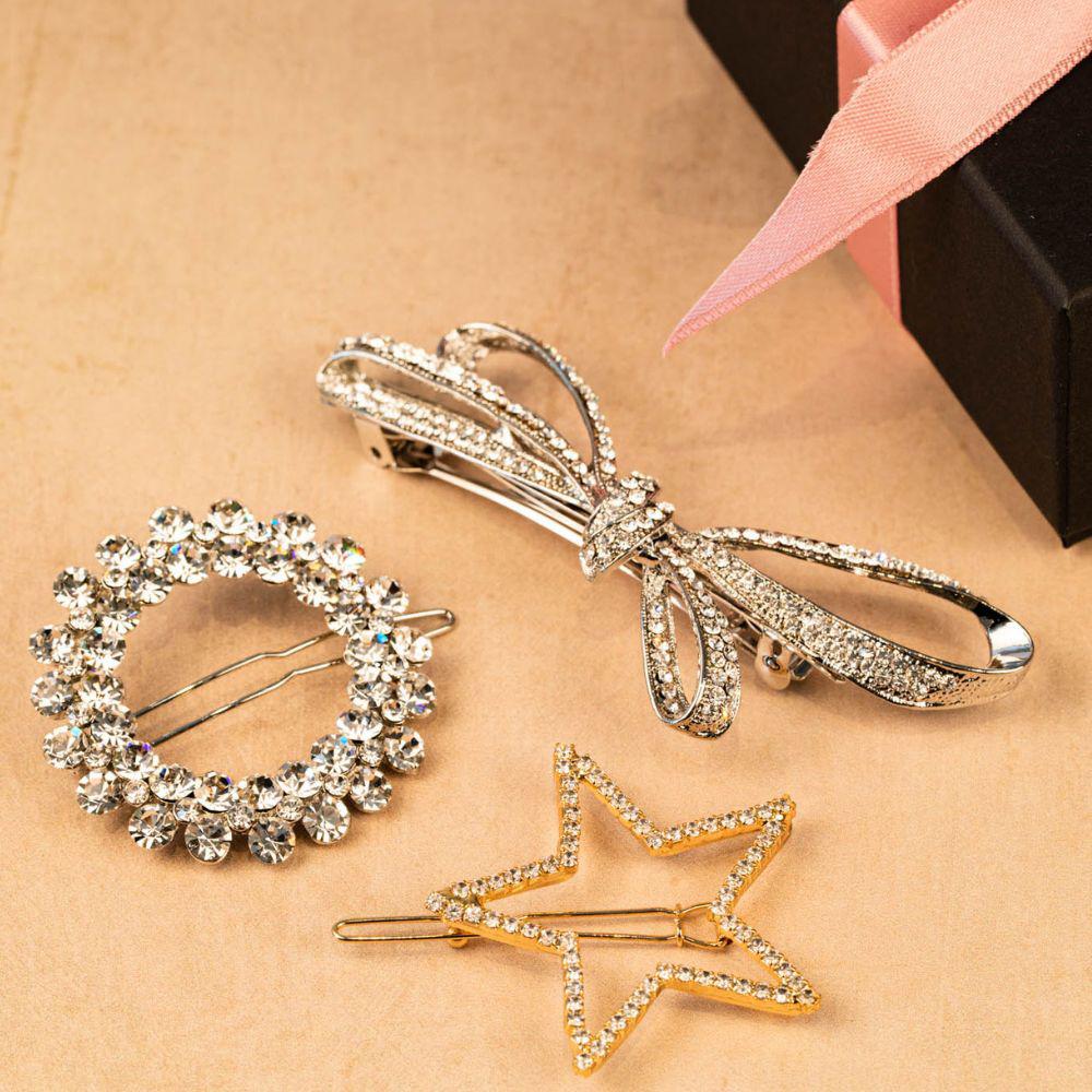 Crystal Star Hair Grip Crystal in Clear Crystal at Tegen Accessories