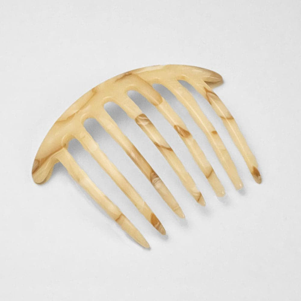 Oat Latte Curved French Pleat Comb in Handmade French Hair Accessories at Tegen Accessories