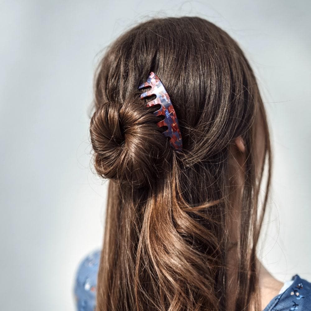 Curved French Pleat Comb in Handmade French Hair Accessories at Tegen Accessories