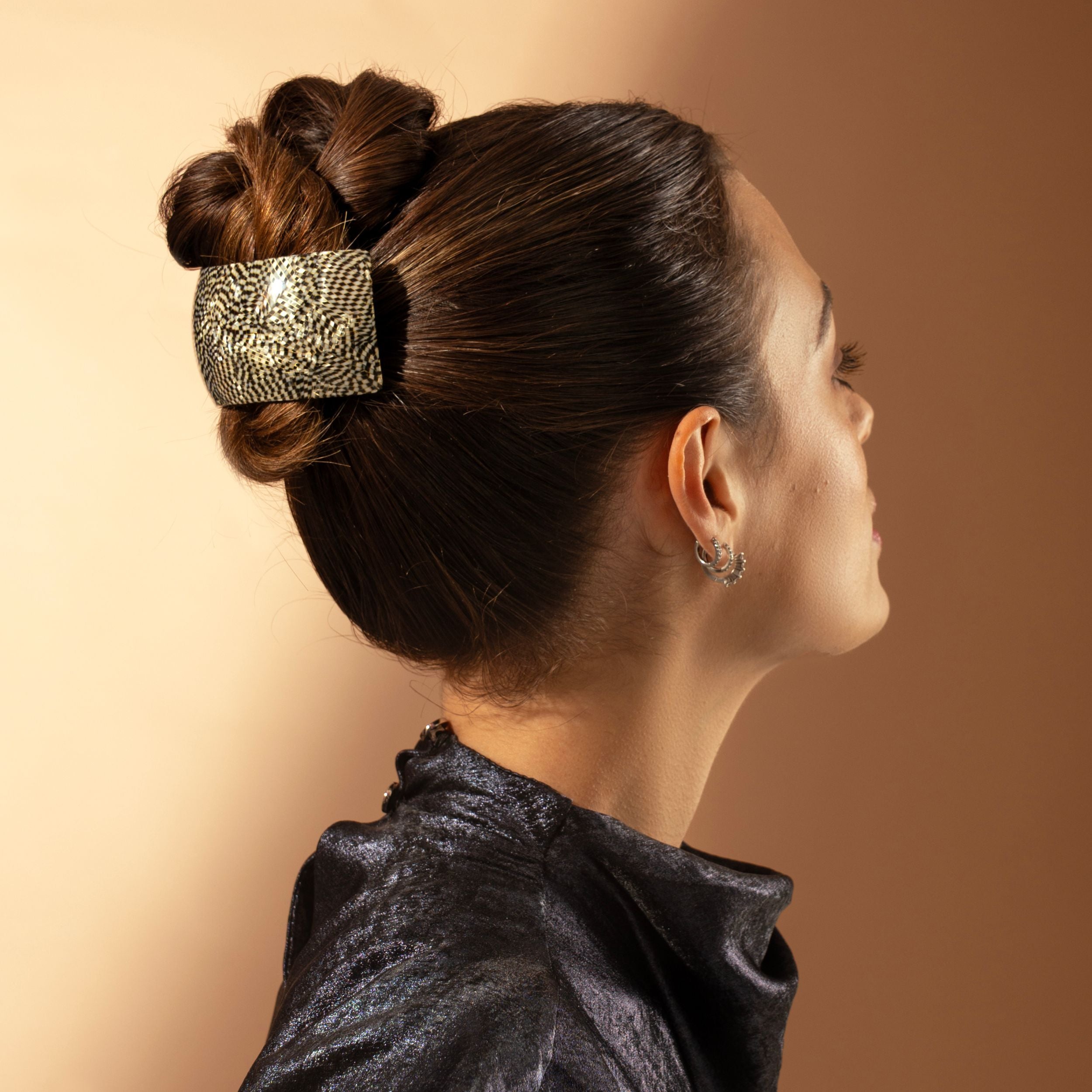 Prada Extra Large Curved Barrette in Handmade at Tegen Accessories