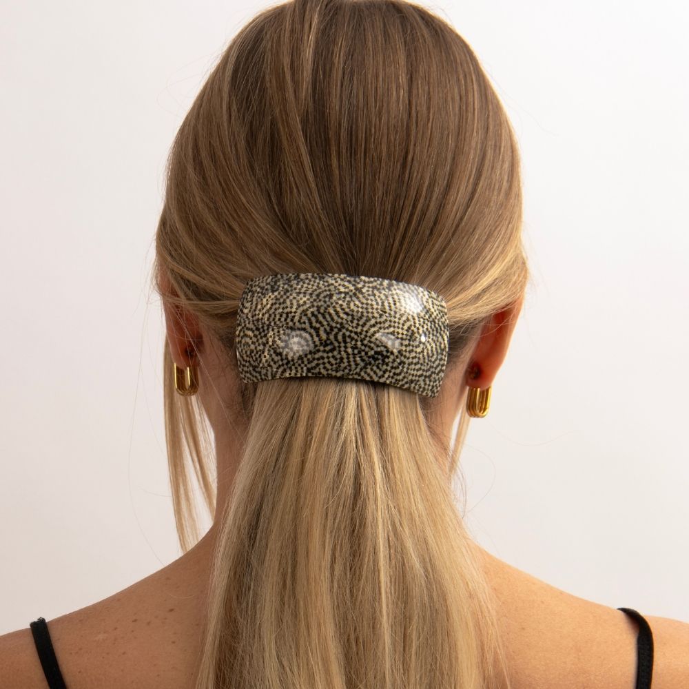 Prada Style Extra Large Curved Barrette in Handmade at Tegen Accessories