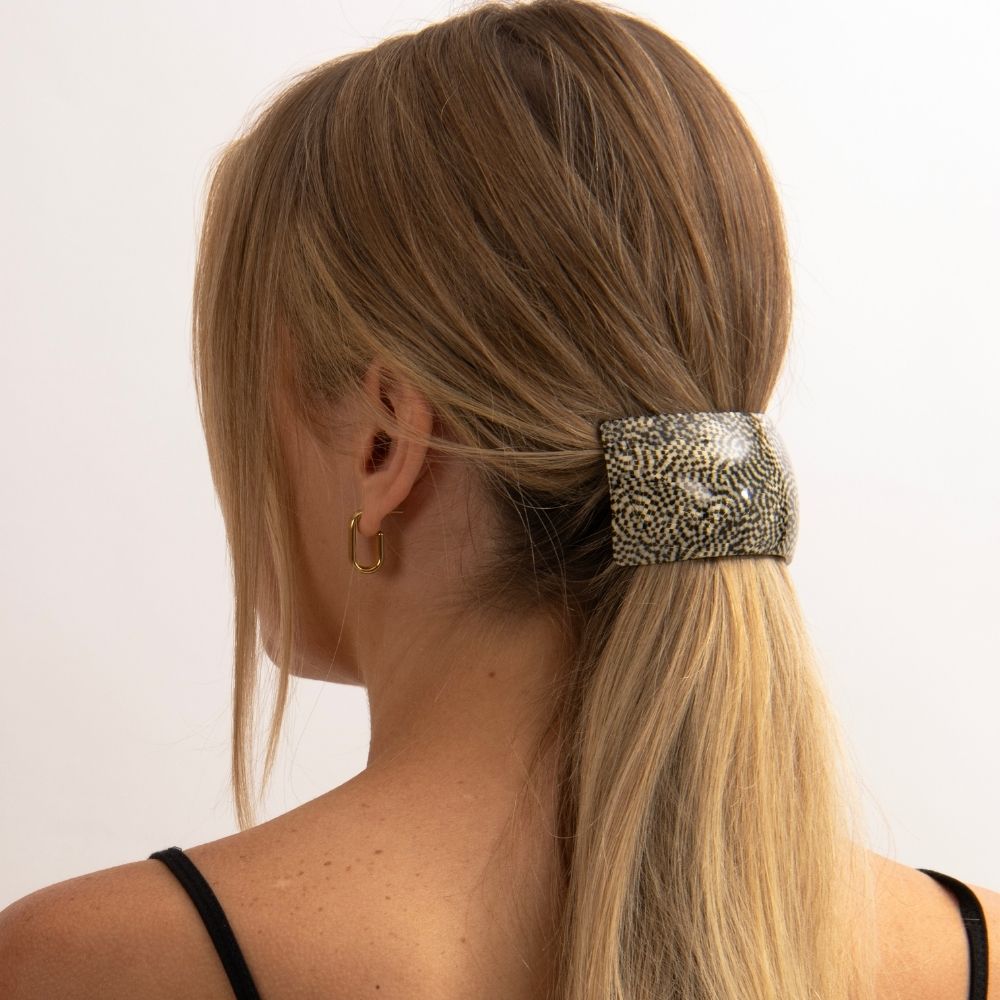 Prada Style Extra Large Curved Barrette in Handmade at Tegen Accessories