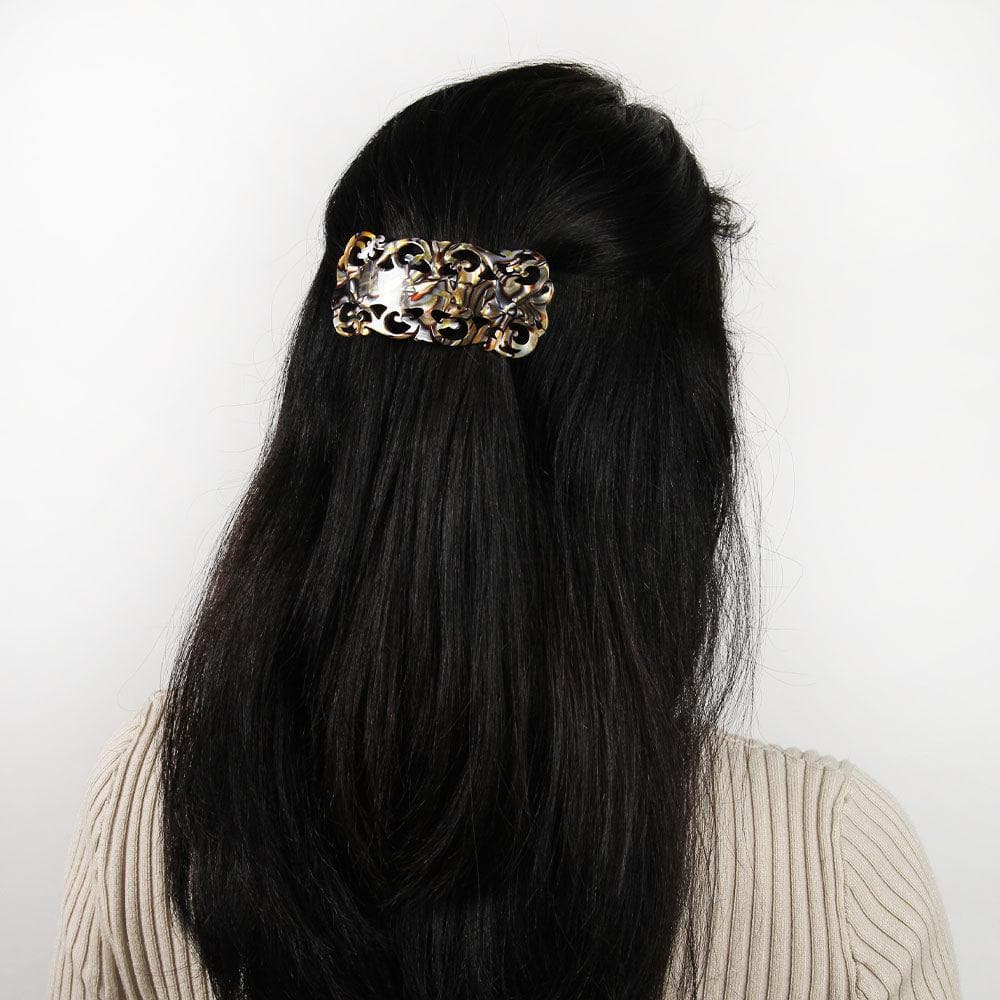 Filigree Barrette Clip Handmade French Hair Accessories at Tegen Accessories |Onyx