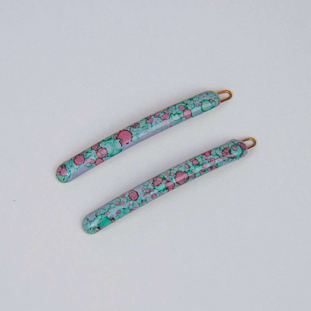 2x Botanical Narrow Hair Clips