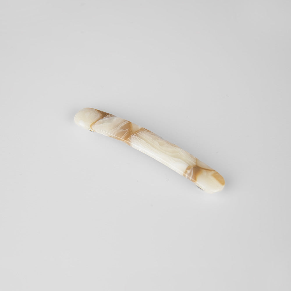Hinged Hair Clip in 5.5cm Oat Latte Handmade French Hair Accessories at Tegen Accessories