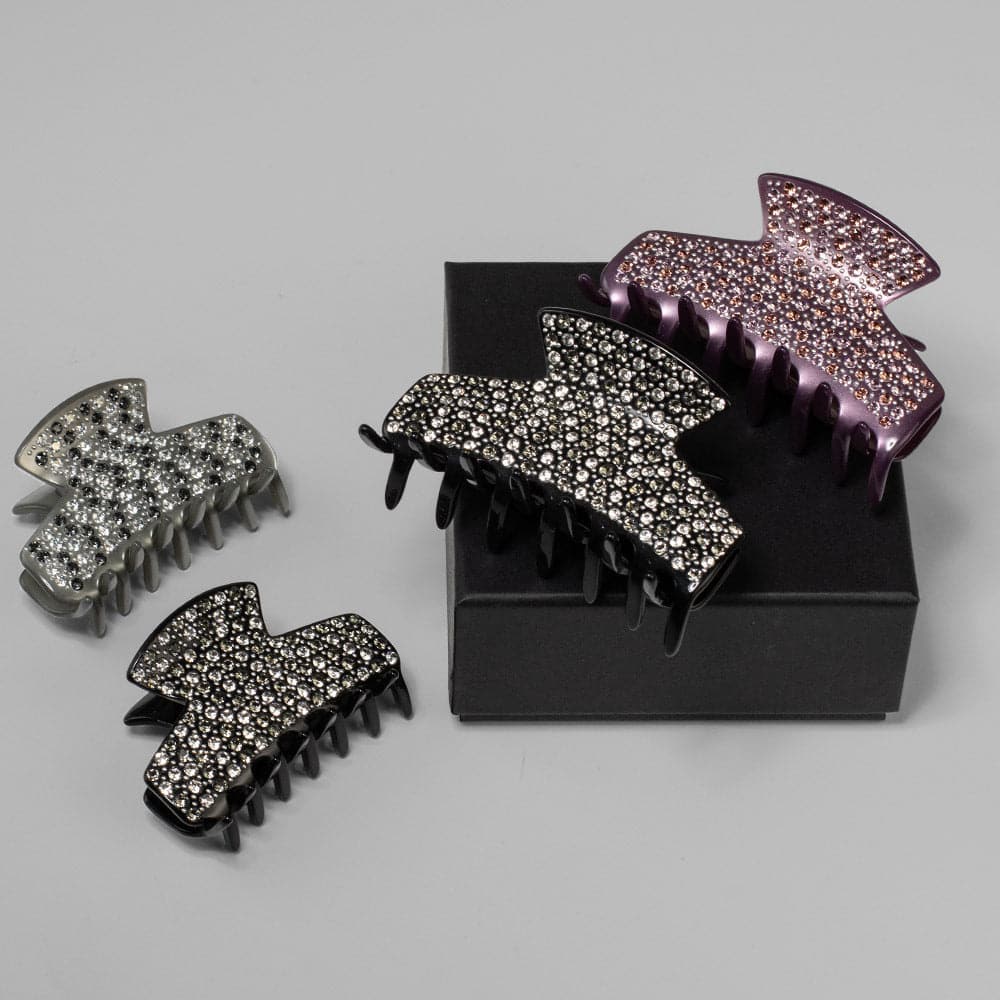 Limited Edition Handmade Swarovski Crystal Medium Hair Claw in 8.5cm at Tegen Accessories Gift Box
