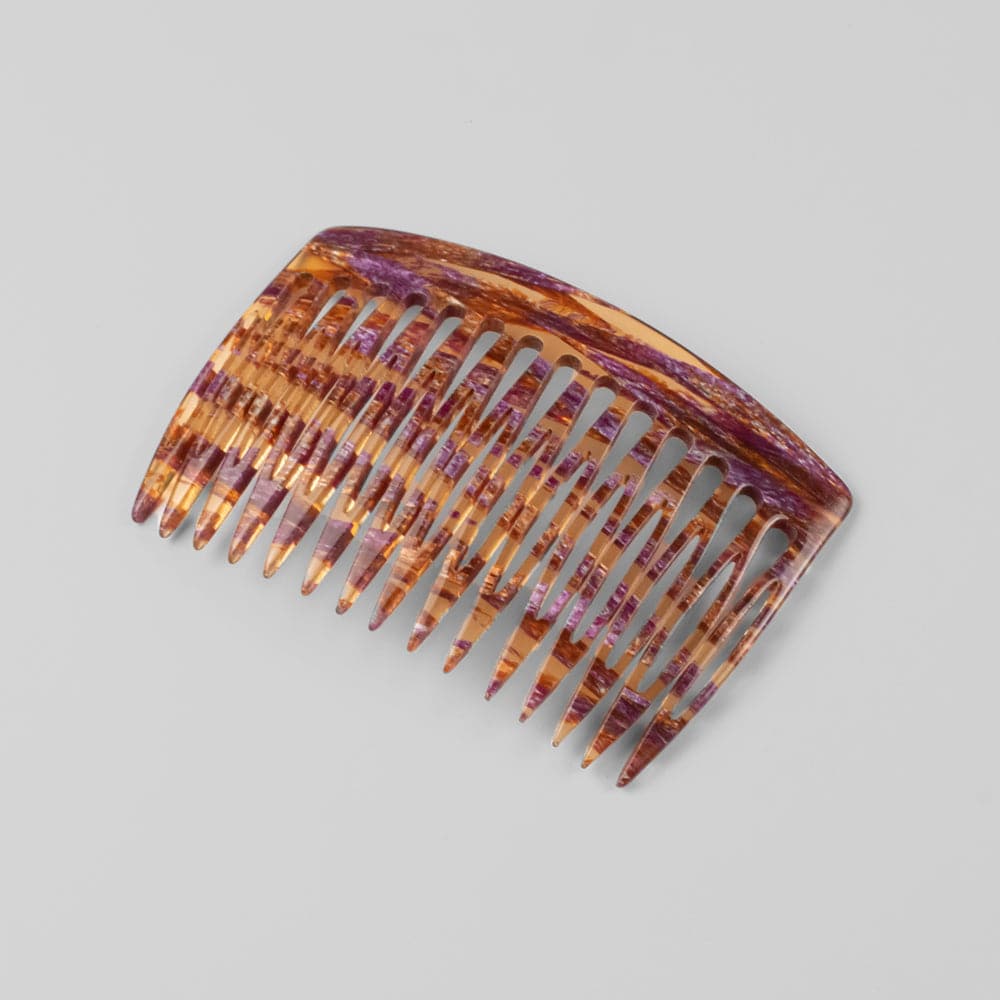 Limited Edition Handmade 8cm Side Comb in 8cm Sugarplum Pie Handmade French Hair Accessories at Tegen Accessories