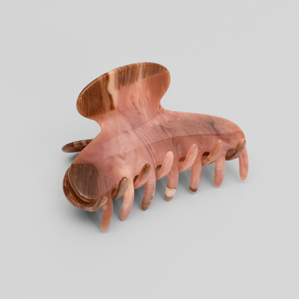 Pink Jasper Medium Hair Claw Clip in Handmade French Hair Accessories at Tegen Accessories