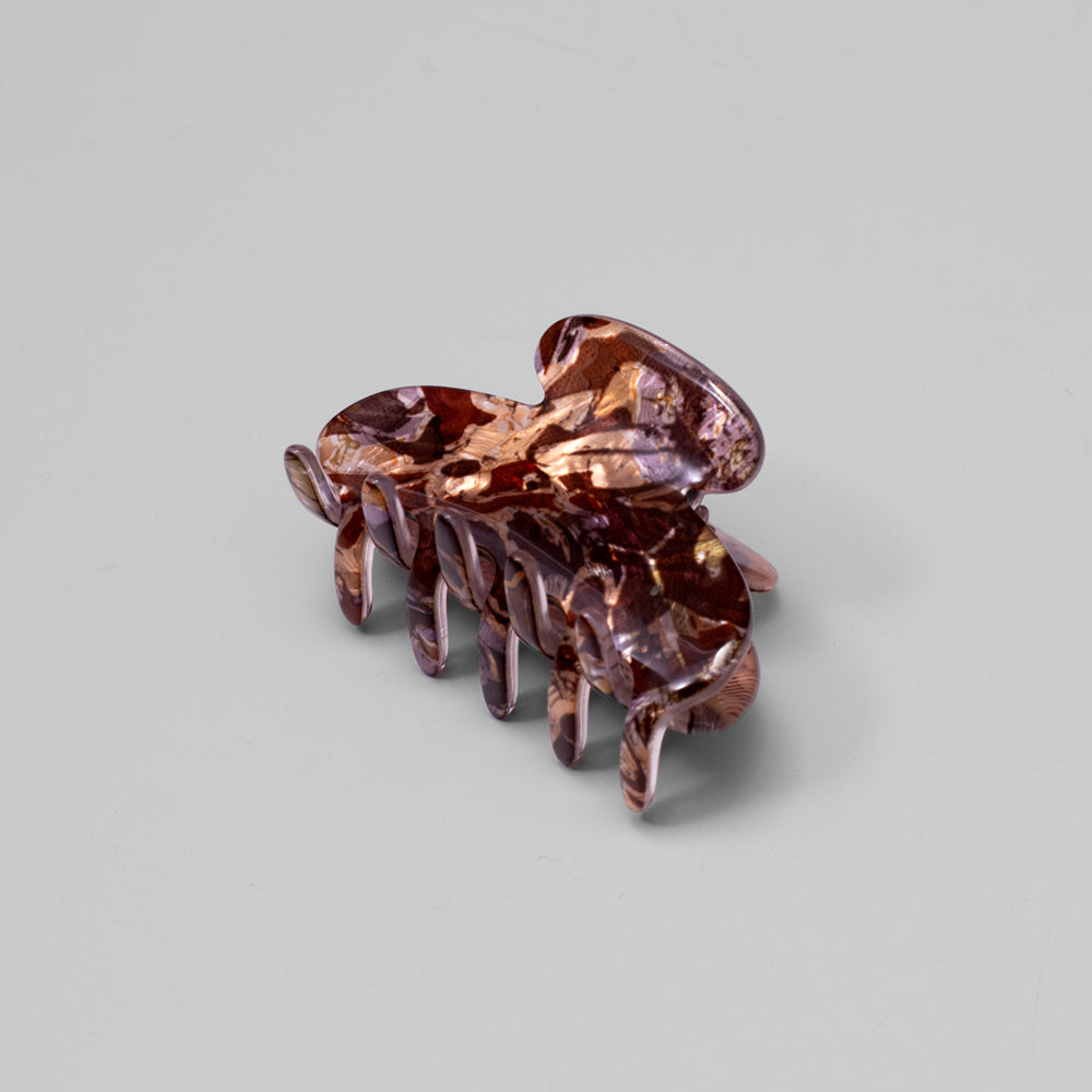 Limited Edition Mini Hair Claw Clip Russet Rose Handmade French Hair Accessories at Tegen Accessories