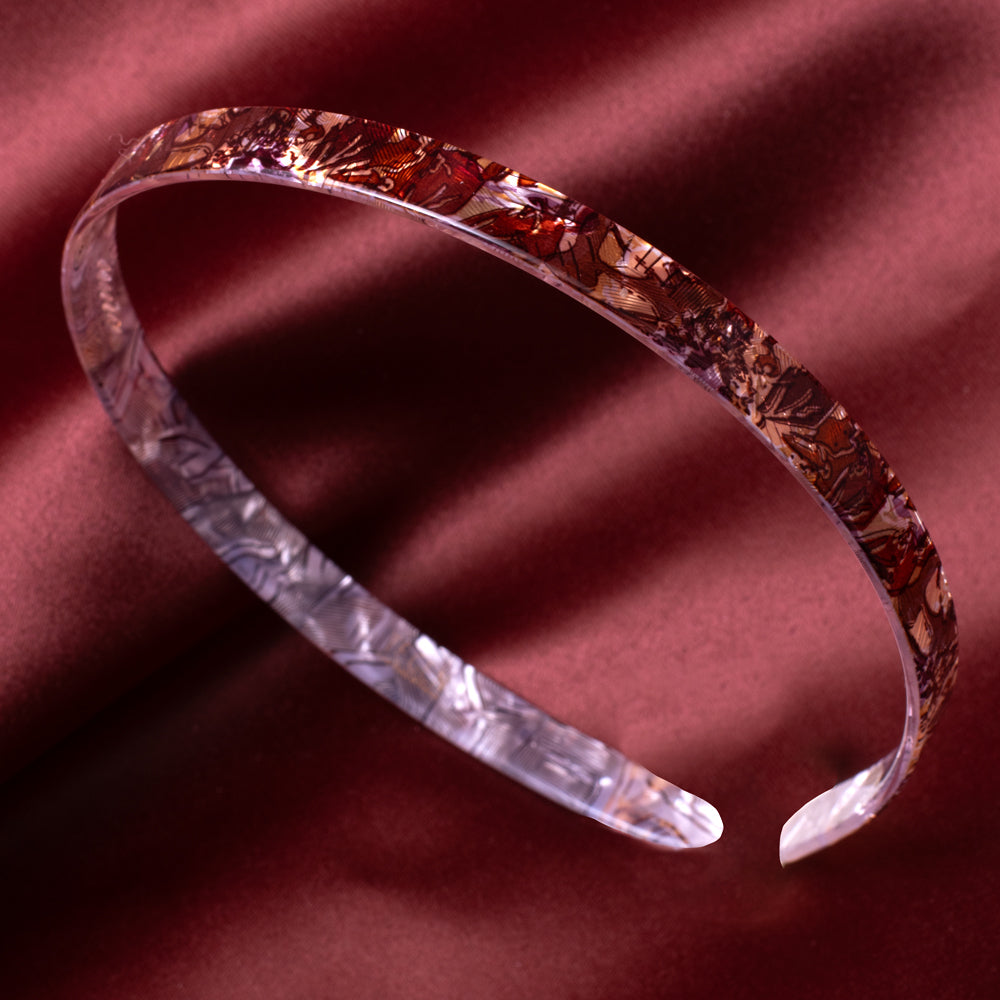 Limited Edition Narrow Headband Russet Rose Handmade French Hair Accessories at Tegen Accessories