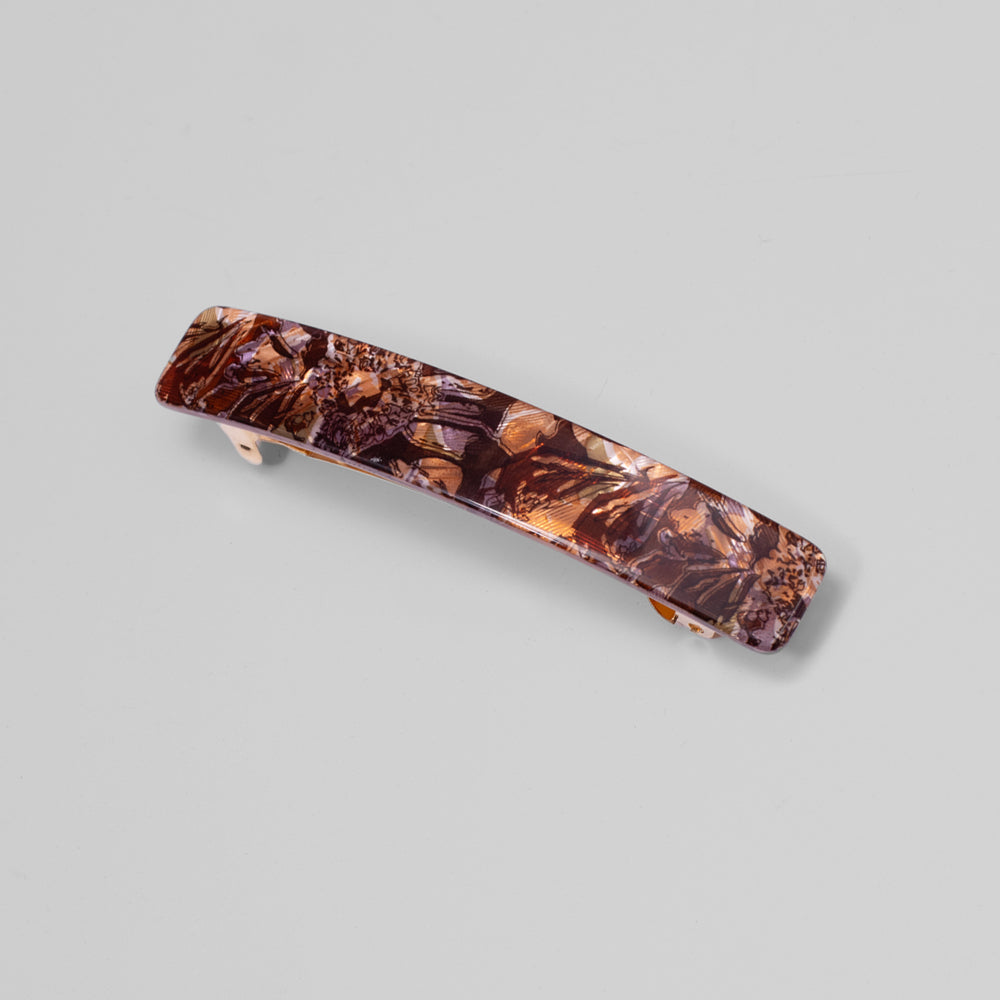 Limited Edition Small Barrette Clip 9cm Russet Rose Handmade French Hair Accessories at Tegen Accessories